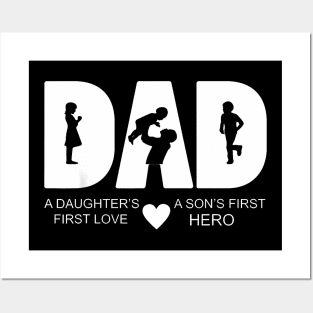 Dad Daughter And Son Quote Old Dad Or New Dad Posters and Art